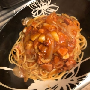 スパムdeトマトパスタ♪